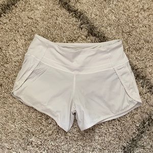 White lululemon shorts